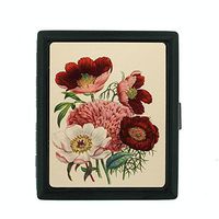 Perfection In Style Metal Cigarette Case Vintage Flowers Design 008