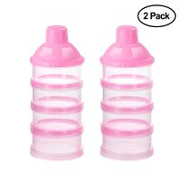 Accmor Baby Milk Powder Formula Dispenser, Non-Spill Smart Stackable Baby Feeding Travel Storage Container, BPA Free, 4 Compartments,Clear