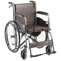 Wheelchair Medical Equipment Self Propelled with Potty, Attendant Running Brakes,Removable Footrests,Portable Folding Transit Travel Chair for Elderly, Handicapped, and Disabled Users Wid