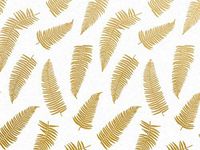 Golden Frond Print Design Gift Grade Tissue Paper Sheets - 15" x 20" Choose Package Amount (144)