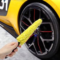 Car Wheel Brush Plastic Handle Vehicle Cleaning Brush Wheel Rims Tire Washing Brush Auto Scrub Brush Car Wash Sponges Tools