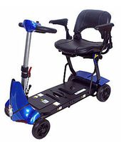 Solax Mobility - Mobie Plus - Folding Travel Scooter - 4-Wheel - Blue