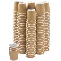 Set of 150 Ripple Insulated Kraft 4-oz Paper Cups – Coffee/Tea Hot Cups | Recyclable |3-Layer Rippled Wall For Better Insulation | Perfect for Cappuccino, Hot Cocoa, or Iced Drinks