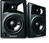 M-Audio AV32 | Compact Active Desktop Reference Monitor Speakers For Premium Playback, Professional Media Creation and Immersive Gaming Sound