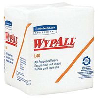 L40 All-Purpose Quarter Fold Wipes, 12-1/2 x 13", White, 56 per Package