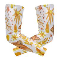 LEVEIS Fox Arm Sleeves UV Protection for Men Women Sunblock Protective Gloves Running Golf Cycling Driving Long Arm Cover 1 Pair