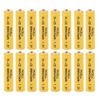 AAA Rechargeable Batteries NICD 1.2V 400mAh Button Top Count (16Pcs)