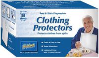 Napkleen Disposable Clothing Protectors, Peel and Stick, 50-Count (Pack of 12)