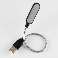 USB Light for Laptop Computer Keyboard, Mini USB LED Light Lamp,Flexible Gooseneck Reading Light, USB Powered LED Light, Portable USB Laptop Light(Black(White light))