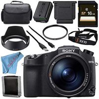 Sony Cyber-Shot DSC-RX10 IV DSCRX10M4/B Digital Camera + 16GB SDHC Card + 72mm UV Filter + Carrying Case + Memory Card Wallet + Microfiber Cloth Bundle