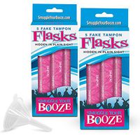 Smuggle Your Booze Tampon 5-pack Flasks (2 Piece Bundle)