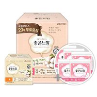 Korean Goodfeel Orgarnic Sanitary Pads Medium Size 1 Pack of 36 Pcs+20 Bonus with 2 Wings + Pad Long Liner 10p