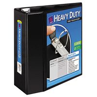 Avery Heavy Duty View 3 Ring Binder, 5" One Touch EZD Ring, Holds 8.5" x 11" Paper, 1 Black Binder (79606)