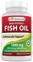 Best Naturals High Potency Omega-3 fish Oil 1000 mg 180 Softgels