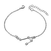 Sunhusing 1PC Ladies Personality Bracelet Twelve Constellation Bracelet Girlfriends Birthday Gift Ornaments(J,One Size)