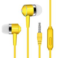 In Ear Earbuds, FIN86 In-ear Headphones with Microphone,Stereo Dual Driver Clear Sound Ear buds Earphone Wired Earphones Support Android,MP3,Tablet,PC And Other Devices. (Yellow)