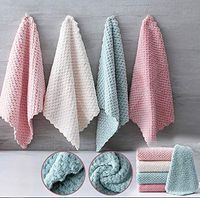 Yiduore 4 Pack Microfiber Cleaning Cloth for Washing Dishes Dish Rags Double-Sided Highly Absorbent Dishcloths Kitchen Cloths