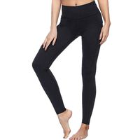 ASOBIMONO Women's High Waisted Yoga Pants Tummy Control Petite/Regular/Tall Length Workout Leggings with Hidden Pockets Black