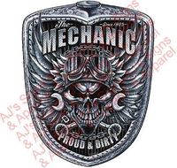 AJ's Signs & Apparel Mechanic Proud and Dirty 5" Vinyl Sticker,Cars Trucks Vans Walls Laptop