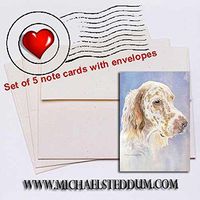 Michael Steddum English Setter Head Study II Note Card Set