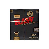 RAW Black Natural Rolling Papers King Size (3 Boxes - 50 Packs/Box) - MJ-13286