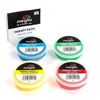 Meglio Therapy Hand Putty 2oz - for Hand Finger Resistance Exercises Targeting Hand Recovery Rehabilitation, grip, sensory and Stress Relief, Variable Resistive Strength Extra Light, Light, Medium & F