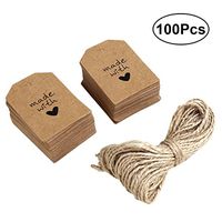 WINOMO Paper Tag Wedding Party Gift Label with Twine 100pcs