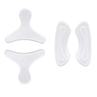 WSSROGY 10 Pairs Cushion Gel Grips Foot Protector (5 Pairs Silicone Shoe High Heel Dance Insole Pad + 5 Pairs Silicone T-Shaped Heel Sticker)