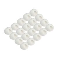 ROK Hardware Multipurpose Silicone Cable Clip Grip Wire Cord Type USB Desk Wall Desktop Organizer Charger Holder (20 Pack, White)