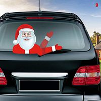 ALEXTREME Rear Wiper Decal Sticker Christmas Stickers Santa Claus/Snowman Waving Arm Wiper Decals Car Sticker Styling Decor Christmas Stickers Cute Santa Claus Waving Windshield Wiper Decal