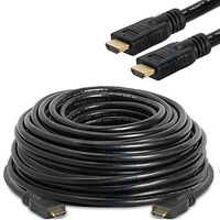 CableVantage HDMI Cable Braided Cord - HDMI HD Ready - High Speed - Gold Plated Connectors - Ethernet/Audio Return Channel - Video 1080p, 3D - Xbox One PS3 PS4 PC TV HDTV Black (75 Feet)