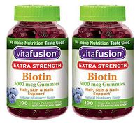 Extra Strength Biotin Gummy, 100 Count (2 Bottles)