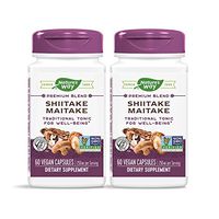 Nature's Way Shiitake Maitake Standardized, 60 Capsules, Pack of 2