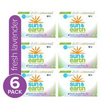 Sun & Earth Dryer Sheets, 80 Count, Pack of 6, Lavender Scent