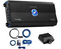Planet Audio PL2500.1M Class A/B Monoblock Amp Pulse 2500W with 4 Gauge Amp Kit