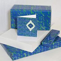 Eid Mubarak Blue Diamonds Gift Wrap