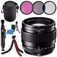 Fujifilm XF 23mm f/1.4 R Lens 16405575 + 62mm 3 Piece Filter Kit + Lens Cleaning Kit + Lens Pouch + Lens Pen Cleaner + Flexible Tripod Bundle