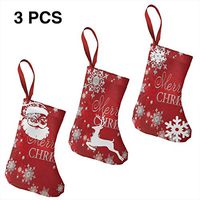 Christmas Stockings Decoration Red Merry Christmas Vintage for Funny Xmas Party