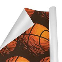 Gift Wrapping Paper Roll Sport Basketball Pattern for Birthday,Holiday,Wedding,Baby Shower Gift Wrap - 3Rolls - 58inch x 23inch Per Roll
