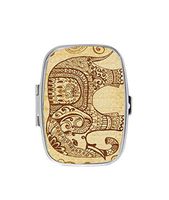 Elephant Custom Fashion Style Rectangle Pill Box Silver Jewelry Box,Coin Purse