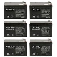 Universal Power Group 12V 12Ah F2 Wheelchair Scooter Battery Replaces Tysonic TY-12-12 - 6 Pack
