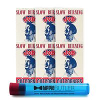 Job Slow Burning Single Wide Cutcorners Rolling Papers (6 Packs) with Hippie Butler KewlTube