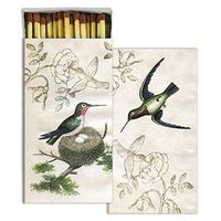 Hummingbirds Match Boxes with Wooden Matches | Set of 3 Decorative Match Boxes
