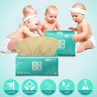 USVSU Bamboo Facial Tissue 3 Ply ECO-Friendly Recycled Paper Natural Tree Free for Bathroom and Kitchen 1 Set 3 Packs