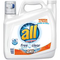 all Free Clear OXI Stain Removers Whiteners Liquid Laundry Detergent, 141 Oz, 79 Loads