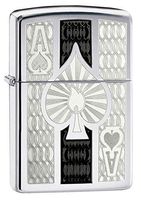 Personalized ZIPPO Lighter Intricate Spade Design - Free Engraving (24196)