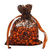 Spiderweb Printed Organza Bags | Quantity: 30 | Width: 3 1/2"