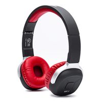 Bluetooth Headphones, PANICKY Wireless V4.1 NFC Stereo Sport Over-Ear Headphone Headset with Pedometer Earphone, Hands-Free Calling with Mic for iPhone Samsung PC All Bluetooth-Enabled Devices - Red