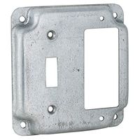Hubbell-Raco 814C 1 Toggle and 1 GFCI 4-Inch Square Exposed Work Cover