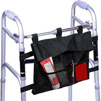 Walker and Rollator Bag - Water Resistant Accessory Storage Pouch Attachment for Folding or Standard - Carry Tote Basket Style Bag fits Most Styles Designed for Elderly, Seniors, and Disabled